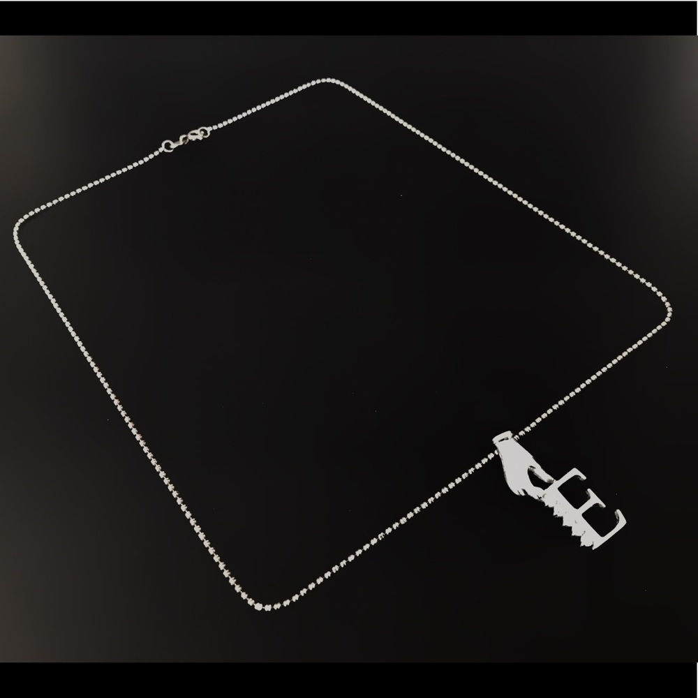 Necklace with Letter E Pendant